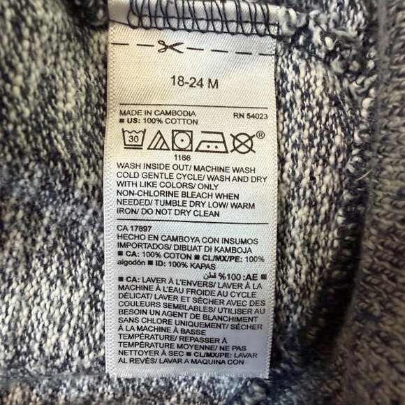 Old Navy Toddler Cardigan Gray Knit Shawl Collar Button Front 18-24M - Picture 8 of 8